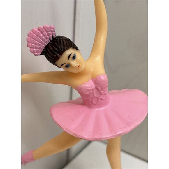 Vintage Ballerina Ballet Dancer Birthday Cake Cupcake Topper 5.5" Lot of 2 - Picture 10 of 10